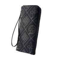 Maciņs Flexi zip flowers melns